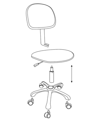 Krzesło antystatyczne z tkaniny ESD Stołek roboczy ze skóry PU Regulowana wysokość
