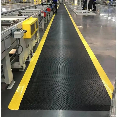Przemysłowy żółty czarny antystatyczny podłogowy podłóg ESD Matka przeciwzmęczenia dla pracowników fabryk