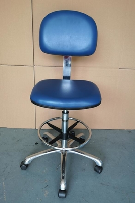 Krzesła ESD w kolorze niebieskim / statyczne krzesło rozpraszające z łańcuchem uziemiającym