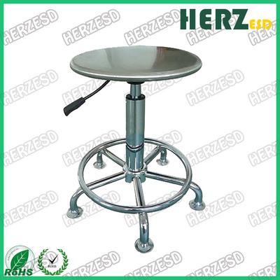 Okrągły kształt stołek laboratoryjny ze stali nierdzewnej o średnicy 320 mm chromowany materiał na stopy
