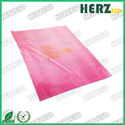 Materiał folii PE Torby ochronne ESD, różowe torby ESD Grubość 0,075 mm