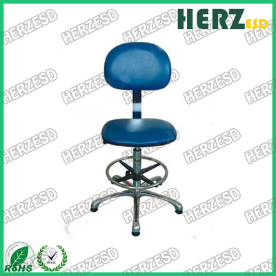 Cleanroom Antystatyczna skóra PU Wysokoprofilowe krzesło z oparciem z podnóżkiem