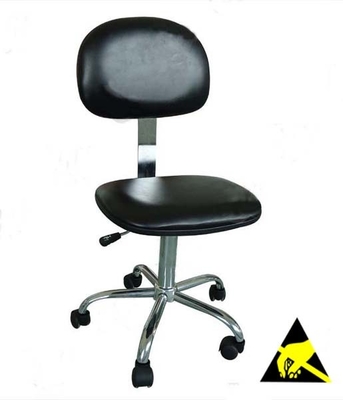 Warsztatowe regulowane bezpieczne krzesła ESD ze skóry PU dla laboratoriów