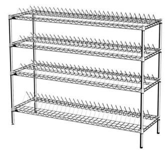Węglowa stal ESD SMT SMD PCB Wleśnik do przechowywania wózka Metalowa półka Chrome Wire Rack