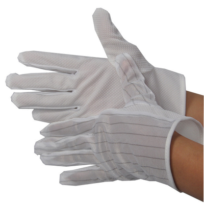 Inspekcyjne bawełniane rękawice ręczne ESD antystatyczne do elektronicznej linii produkcyjnej