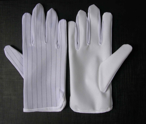 Inspekcyjne bawełniane rękawice ręczne ESD antystatyczne do elektronicznej linii produkcyjnej