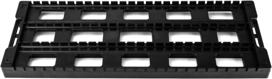 Antystatyczny półka krążenia ESD półka czarny plastikowy półka PCB, 25 gniazdek do przechowywania
