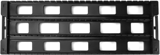 Antystatyczny półka krążenia ESD półka czarny plastikowy półka PCB, 25 gniazdek do przechowywania