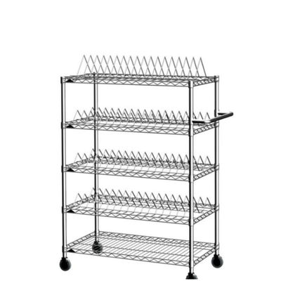 ESD Wire Shelf Trolley Niestandardowy Targowy Koszyk do przechowywania ze stali nierdzewnej Antystatyczny