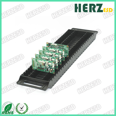 ESD PCB Racks Plastic PCB Tray Przeciwstatyczny czarny uchwyt na PCB