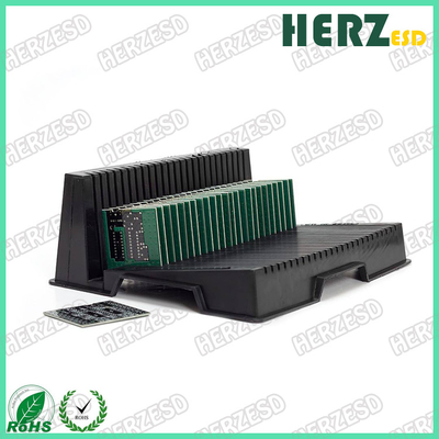 ESD PCB Racks Plastic PCB Tray Przeciwstatyczny czarny uchwyt na PCB