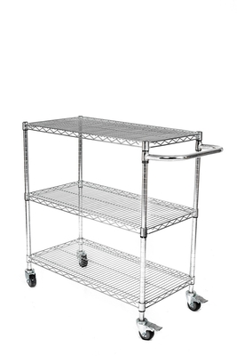 Niestandardowy stalowy ESD Wire Shelf Trolley Cart Mesh Storage Antistatic Wire Trolley