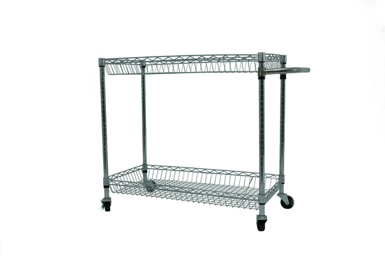 Niestandardowy stalowy ESD Wire Shelf Trolley Cart Mesh Storage Antistatic Wire Trolley