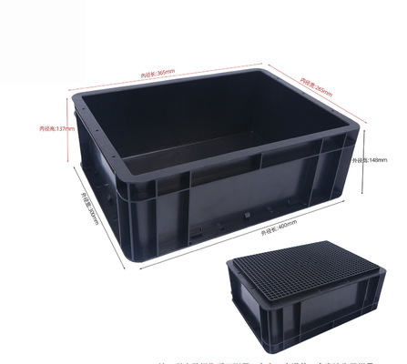400x300mm Pojemnik do przechowywania składowy ESD Przemysłowy pojemnik plastikowy do przechowywania