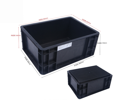 400x300mm Pojemnik do przechowywania składowy ESD Przemysłowy pojemnik plastikowy do przechowywania