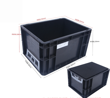 400x300mm Pojemnik do przechowywania składowy ESD Przemysłowy pojemnik plastikowy do przechowywania