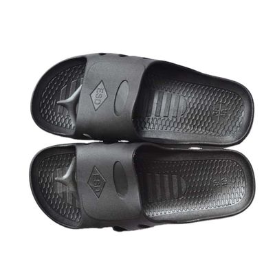 Factory ESD Anti Static SPU Slippers Black Six-Hole Cleanroom Workshop Safety Comfortable Anti-Slip