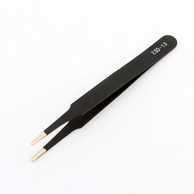 Stainless Steel ESD Safe Tweezers 110mm for Electronics and Phone Repair