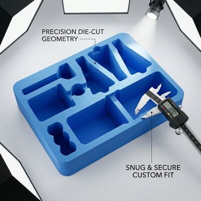 Niestandardowa antystatyczna ESD Foam Insert Pad wysokiej gęstości EVA IXPE Adhesive Backed Liner For Electronics Case Packaging
