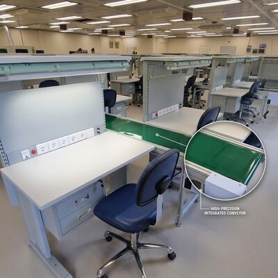 Wytrzymałe laboratoryjne stoły ESD z regulacją wysokości, antystatyczne stoły robocze do stacji napraw elektronicznych