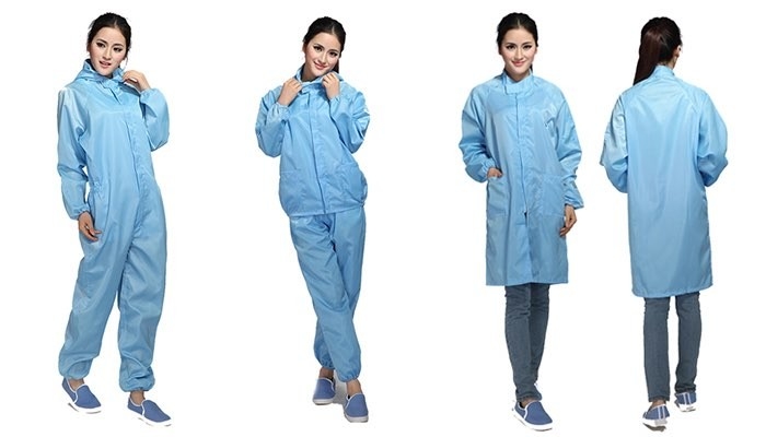 ESD Cleanroom Smock Jumpsuit Uniform Workwear Labcoat Protective Coverall Antistatic Lab Coats ESD Suit Work Clothing