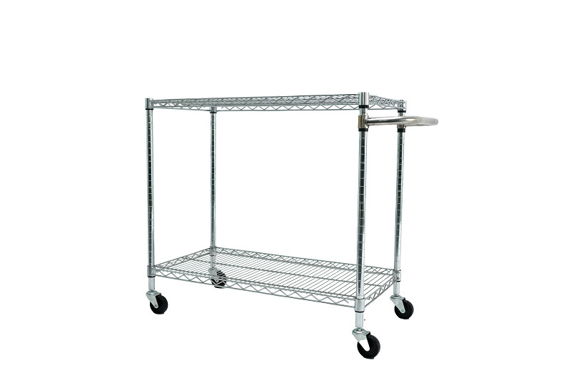 Niestandardowy stalowy ESD Wire Shelf Trolley Cart Mesh Storage Antistatic Wire Trolley