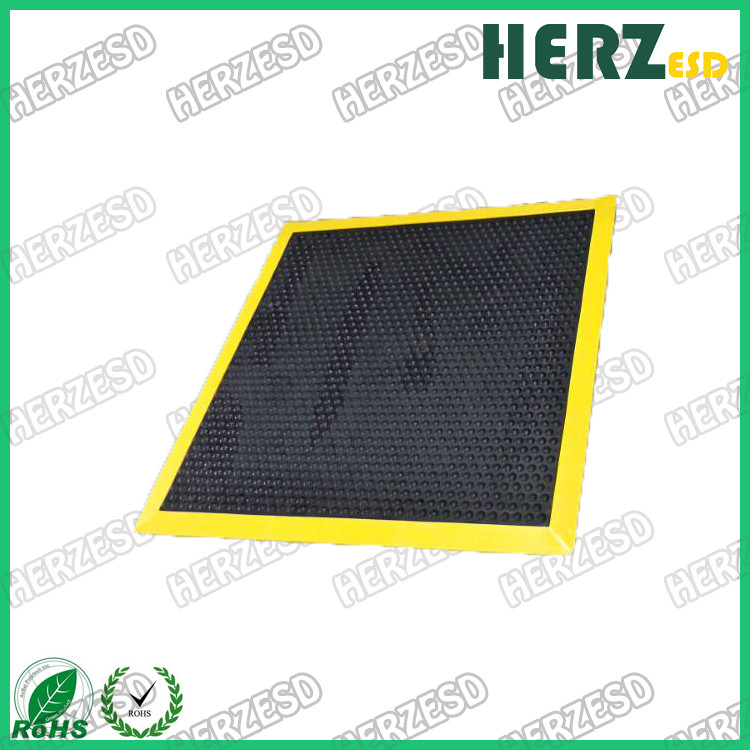 12mm Thickness ESD Rubber Mat / Anti Static Anti Fatigue Mats Customized Size